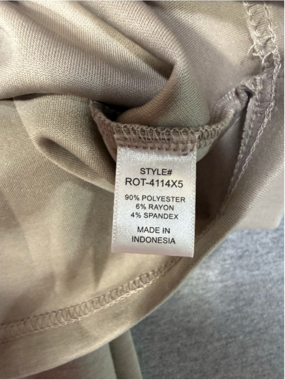 Women's Zenana Pajama Set 2X Beige - Picture 4 of 7